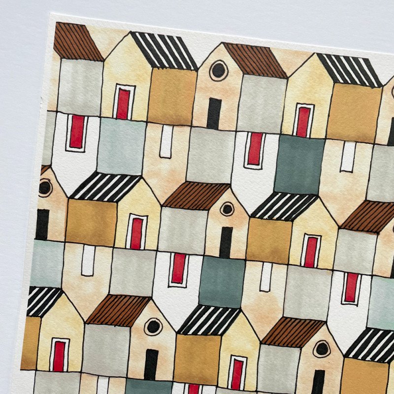 poster huisjes a3