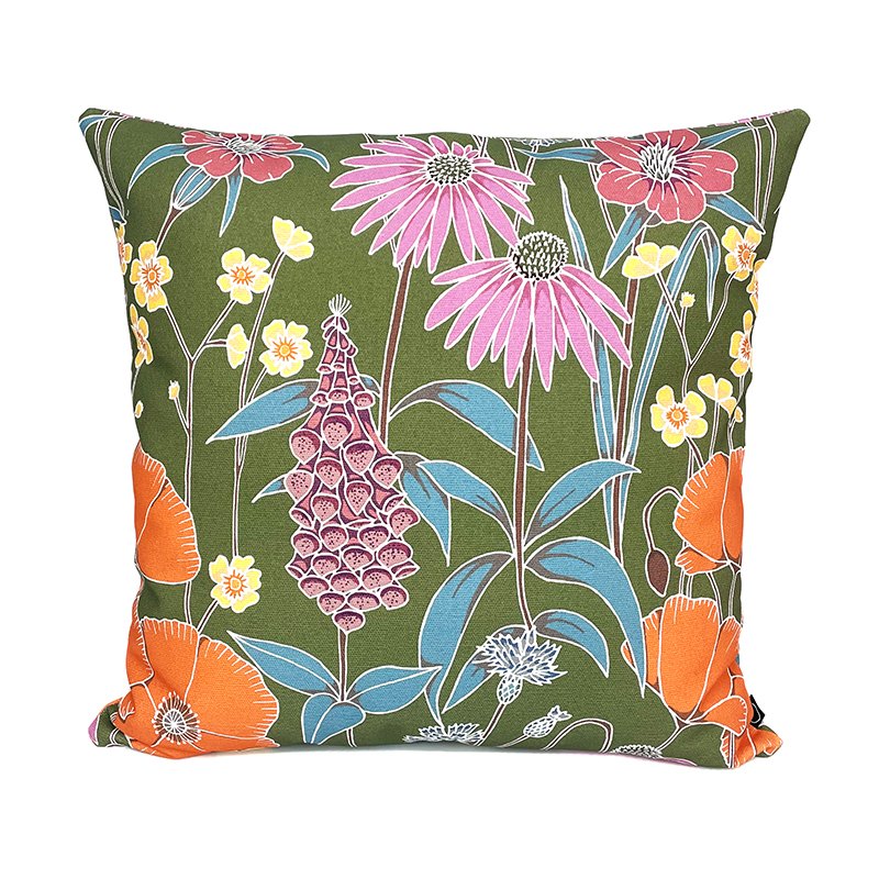 kussen wilde bloemen