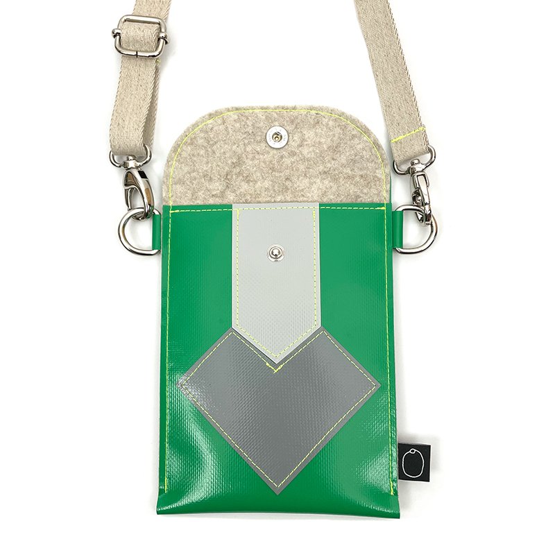Telefoon tasje Lies vintage groen+