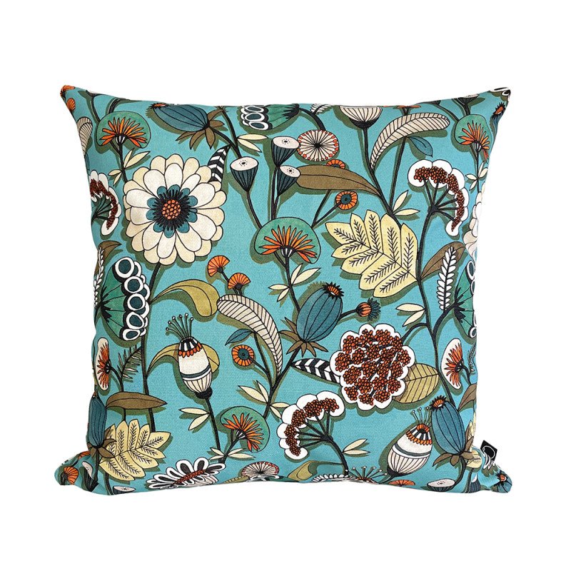 kussen bloemenmix verdigris