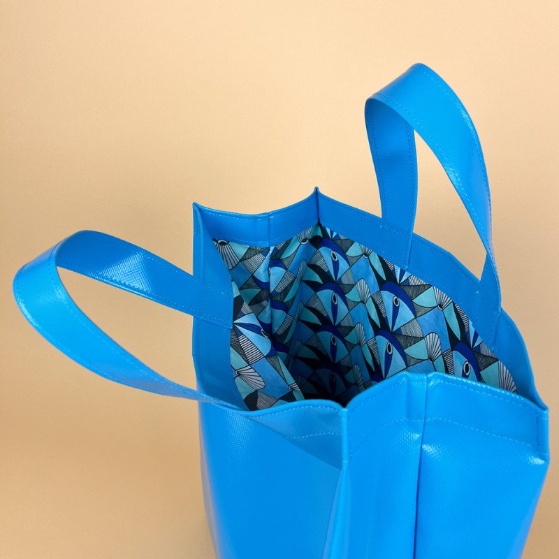shopper tas lichtblauw