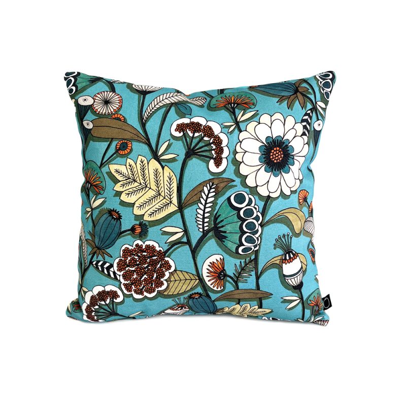 kussen bloemenmix verdigris