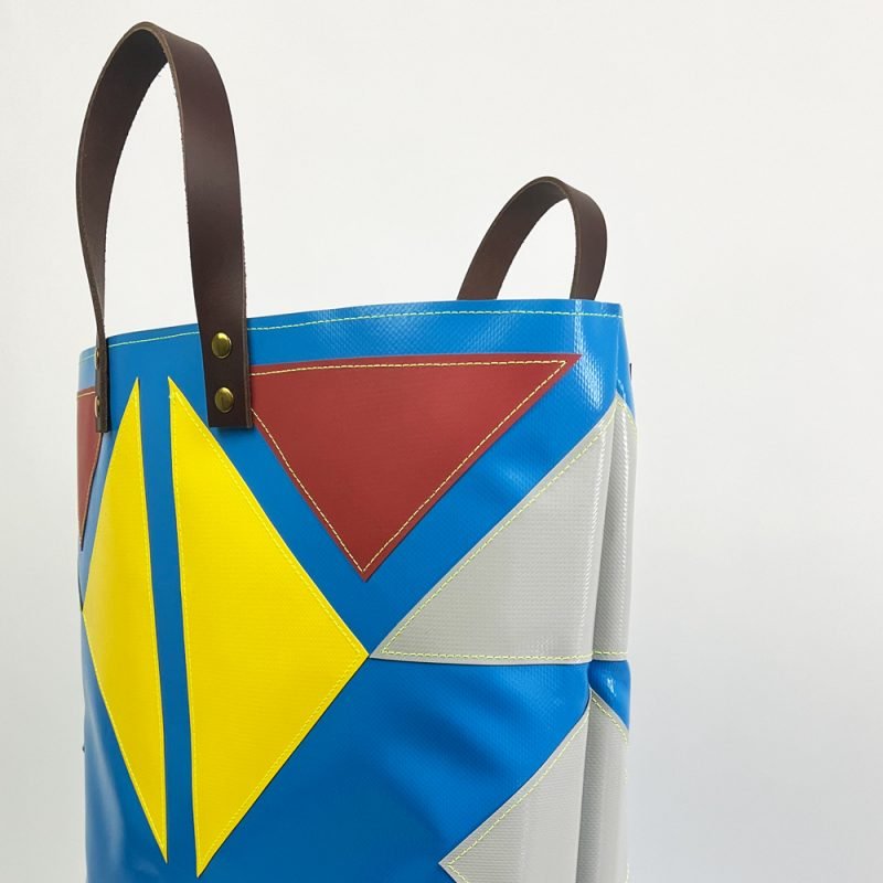 shopper geometrisch lichtblauw
