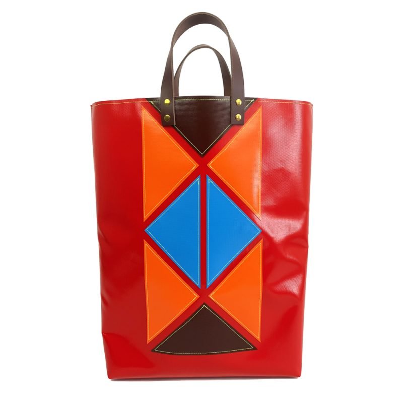 shopper geometrisch rood